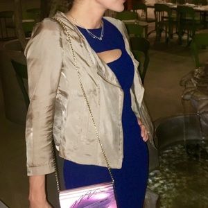 MK2K 100% Cupro Sustainable Silky Champagne Bomber